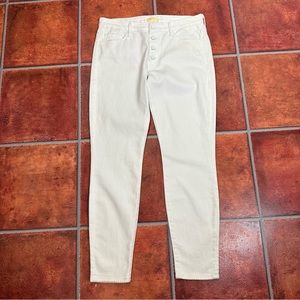 Mother White Stretchy Jeans